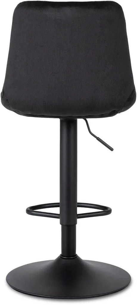 ARCOS 2 bárszék, fekete, velúr