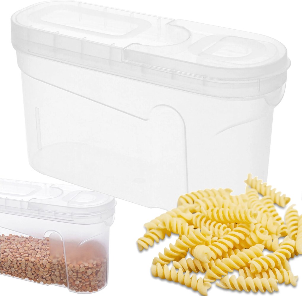 Konyhai Rendező átlátszó müzlitartó 1,3 l-es