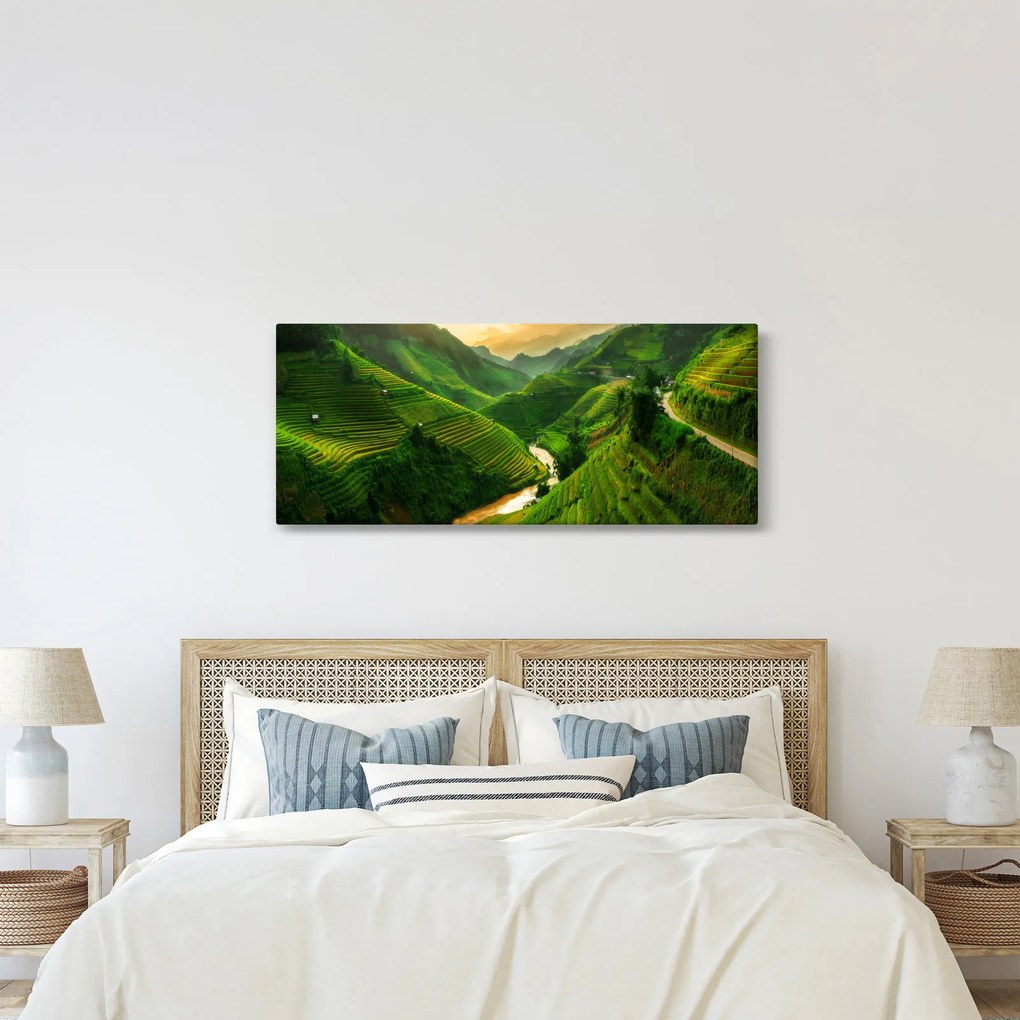 Kép - Mu Cang Chai rizsteraszok (120x50 cm)