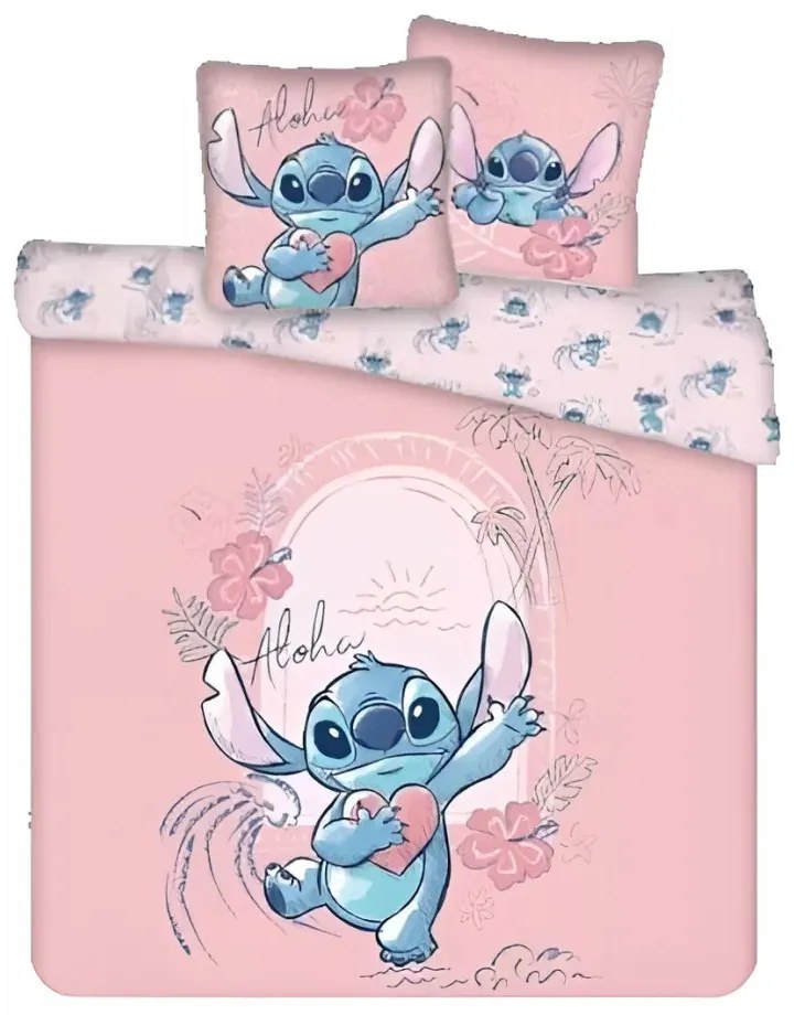 Disney Lilo és Stitch, A csillagkutya Heart dupla, kétszemélyes ágyneműhuzat 240×220cm, 65x65 cm