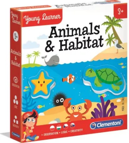 Állatok és élőhelyeik Young&amp;Learner oktatójáték Clementoni