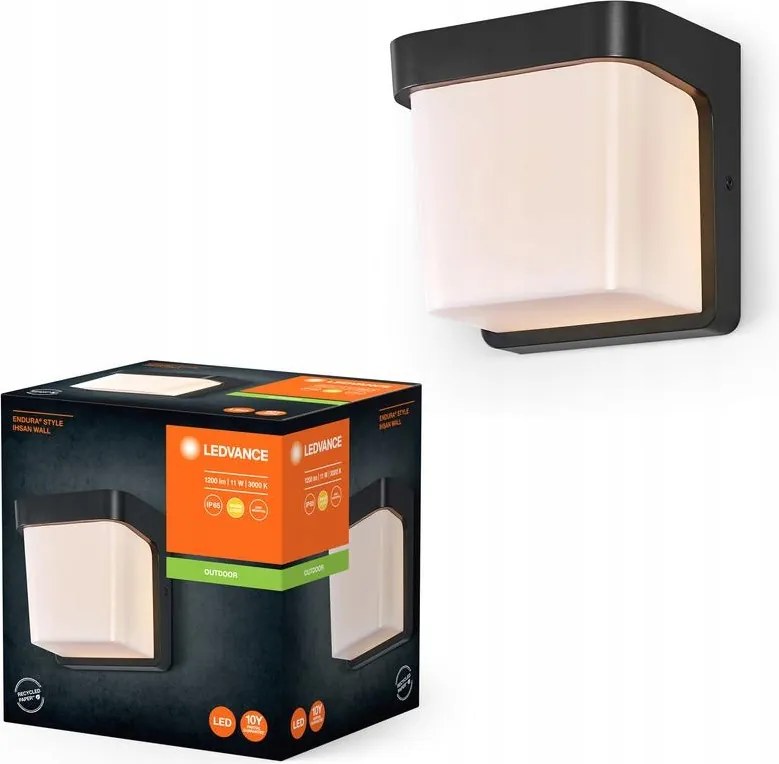 Kerti Lámpa Kültéri Homlokzati Led Fali lámpa 11W 550lm 3000K IP65 Szürke