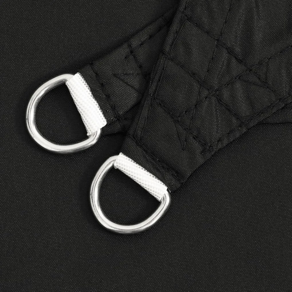 fekete téglalap alakú oxford-szövet napvitorla 5 x 7 m