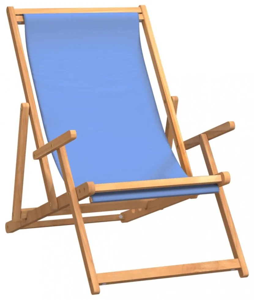 kék tömör tíkfa összecsukható strandszék