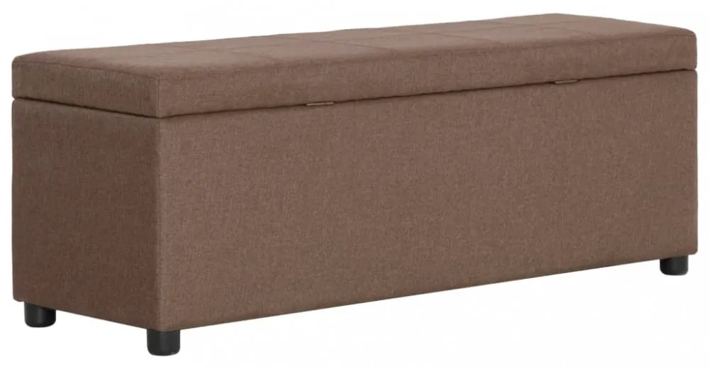 barna poliészter pad tárolórekesszel 116 cm