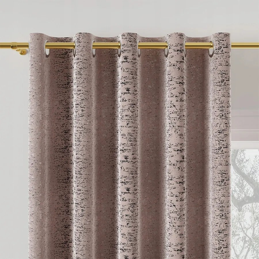 Odys díszített szövet 305cm magas púderrózsaszín