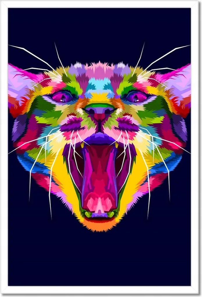 Poszterek keretben 40x60 Absztrakt cica