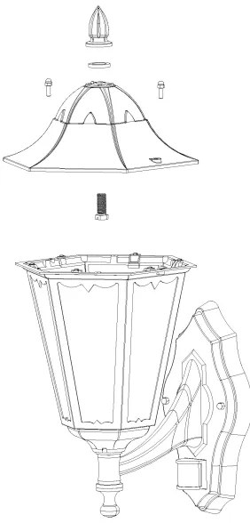 Eglo 93447 - Kültéri Fali lámpa érzékelővel NAVEDO 1xE27/60W/230V