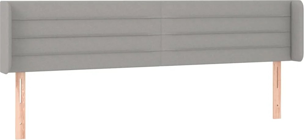 vidaXL világosszürke szövet fejtámla 203x16x78/88 cm