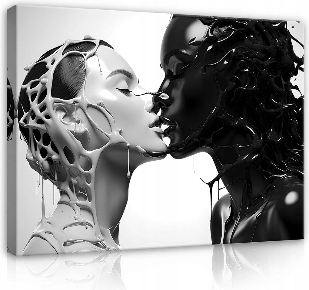Vászonkép Nő Pár Absztrakt XXL Falra 60x40
