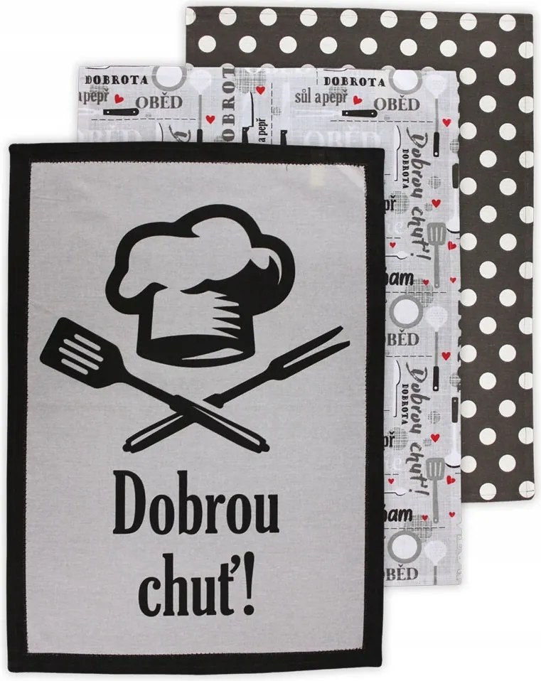 Home Elements 3 db 50 x 70 cm-es konyharuha készlet, Élvezze