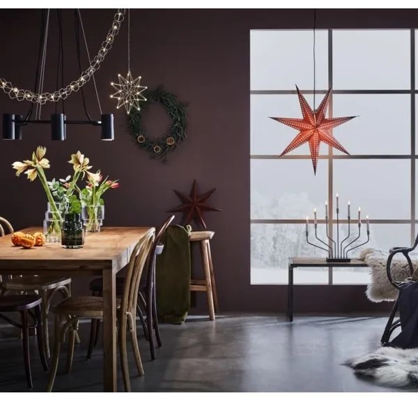 Markslöjd 705758 - Karácsonyi gyertyatartó BROSA XL 7xE10/3W/230V