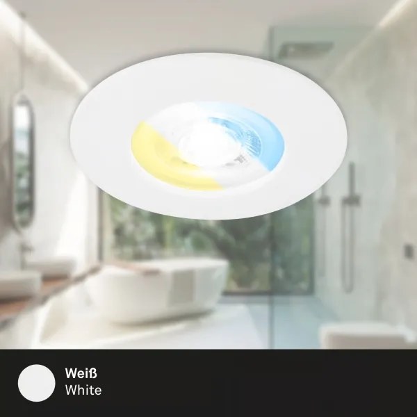 Briloner 7605036-SZETT 3xLED fürdőszobai süllyesztett mennyezeti lámpa 3xLED/4,9W/230V IP44 fehér