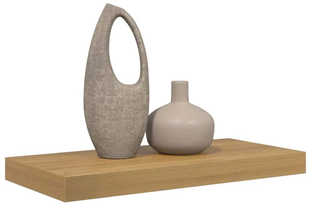 vidaXL Falpolc Falra szerelhető tárolóval Barna 50 x 23 x 4 cm Faanyag