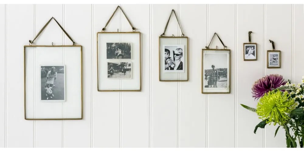 Aranyszínű fém álló képkeret 20x37,5 cm – Rex London