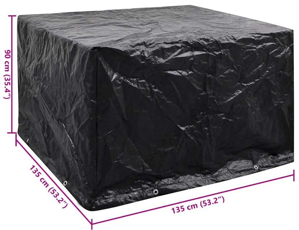 kerti bútor huzat 8 fűzőlyukkal 135 x 135 x 90 cm