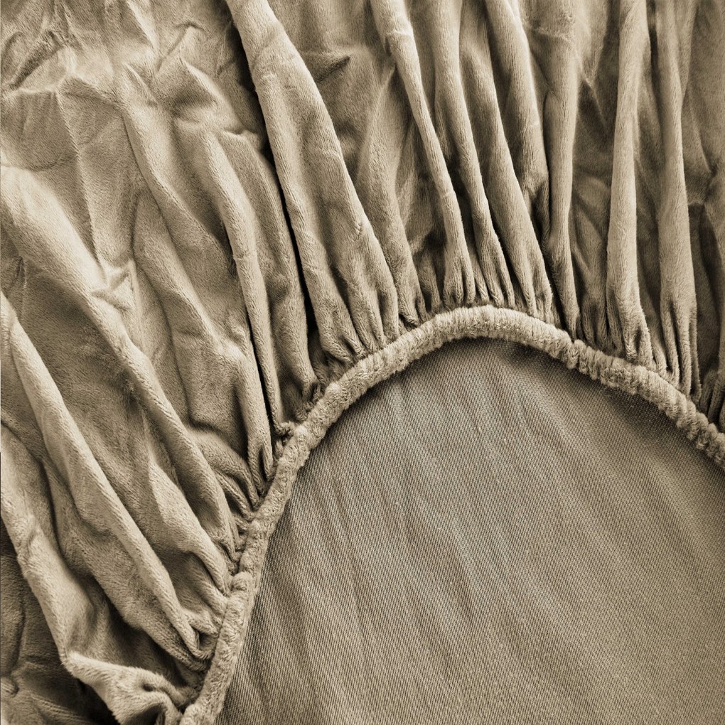 Mikroplüss lepedő SOFT 90x200 cm barna