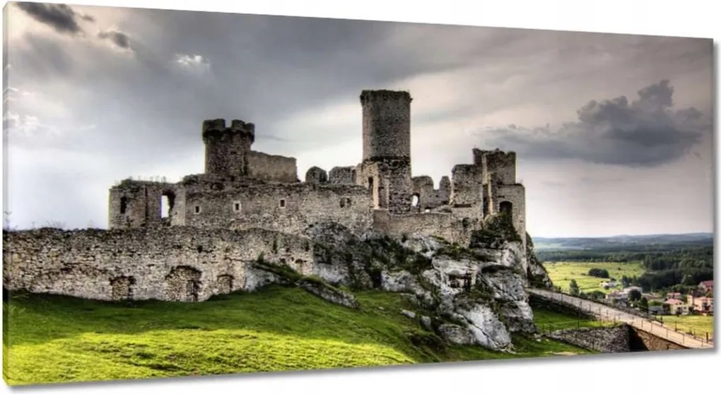 Vászonkép 115x55 Kastély a kertben