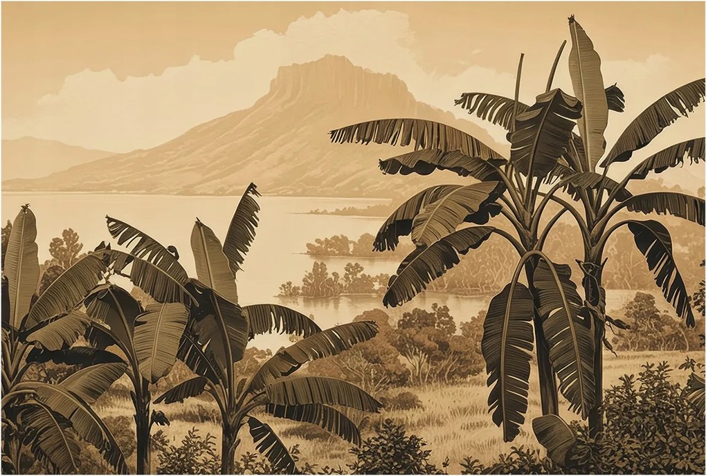 Fali fotótapéta Étkezőbe Trópusi panoráma 104x70 Ragasztó