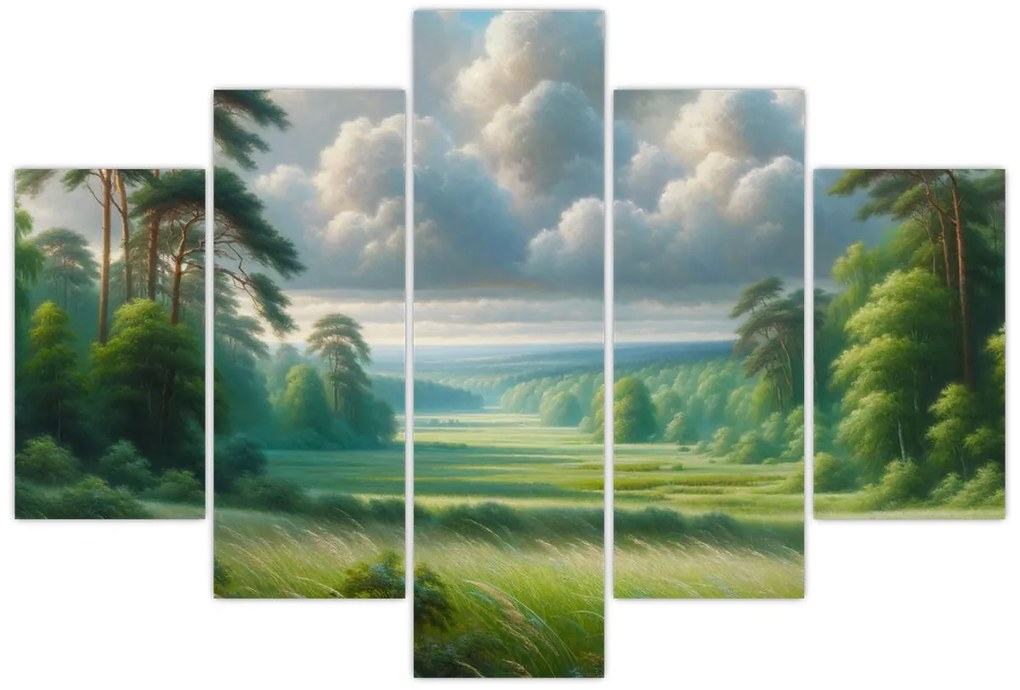 Kép - Zöld táj (150x105 cm)
