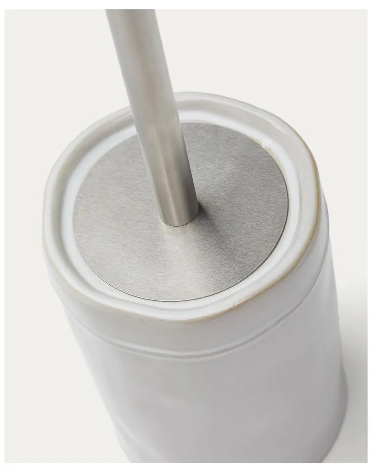 Krémszínű kerámia WC-kefe Savel – Kave Home