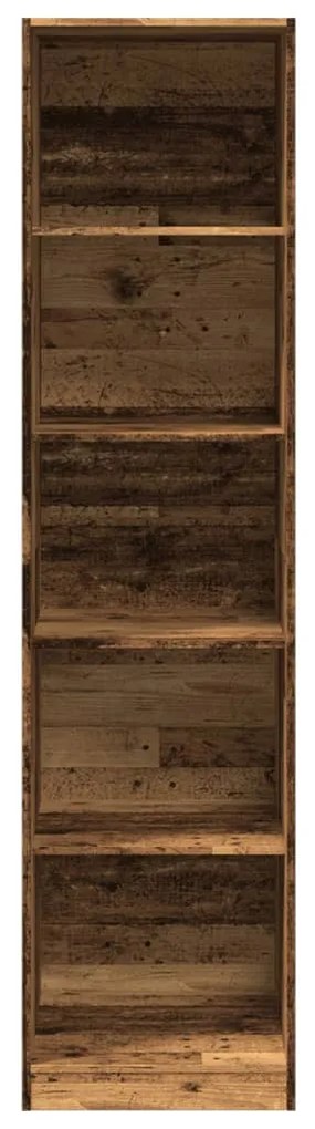 antik fa színű szerelt fa ruhásszekrény 50 x 50 x 200 cm