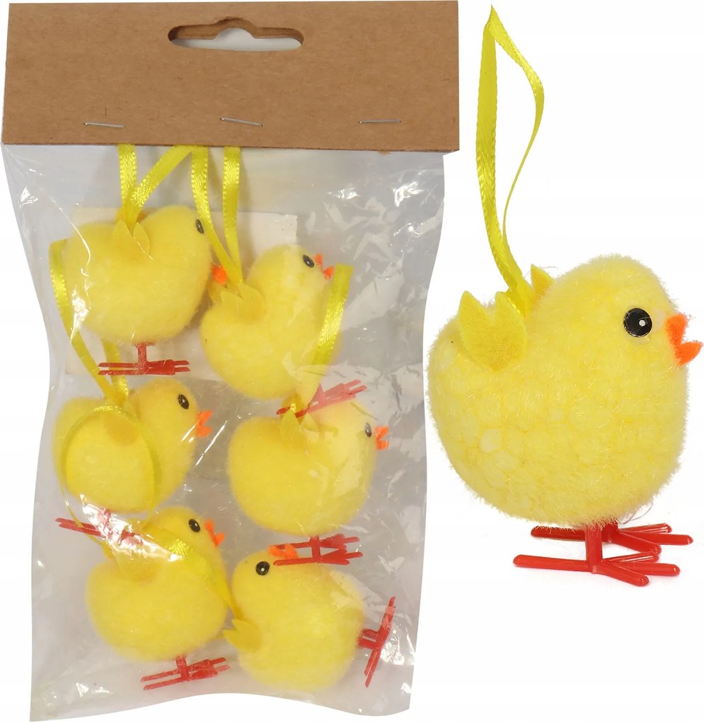 Csirke húsvéti medál szett 6 db-os