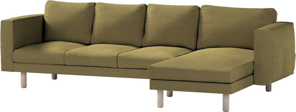 Dekoria Norsborg 4 személyes kanapé huzat Ikea székkel zöld
