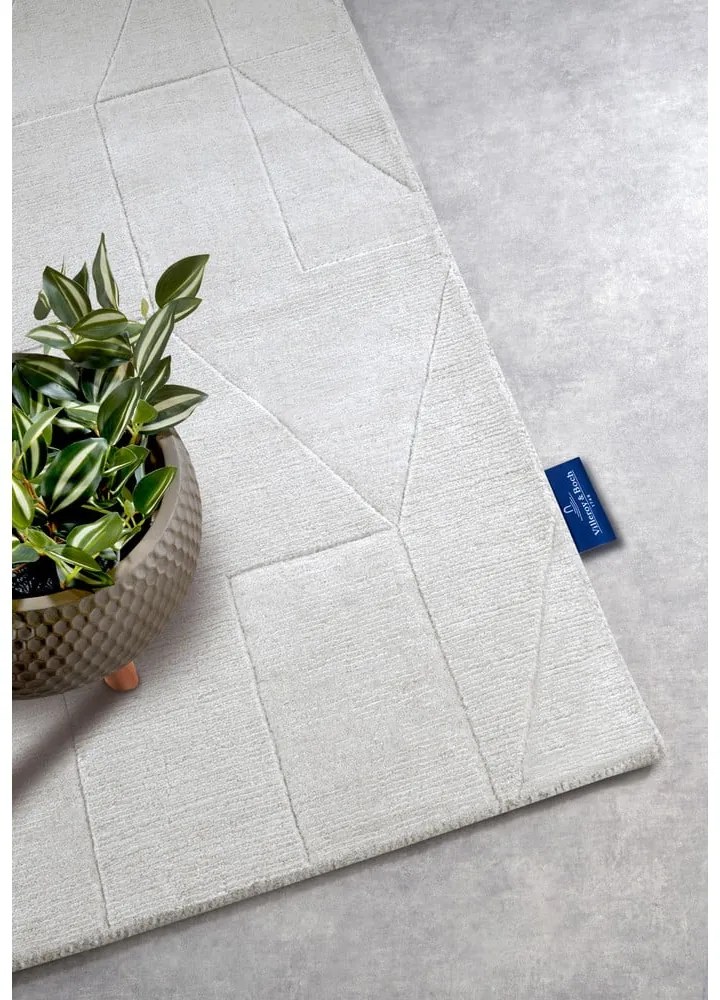 Krémszínű kézi szövésű gyapjú futószőnyeg 80x250 cm Ursule – Villeroy&amp;Boch