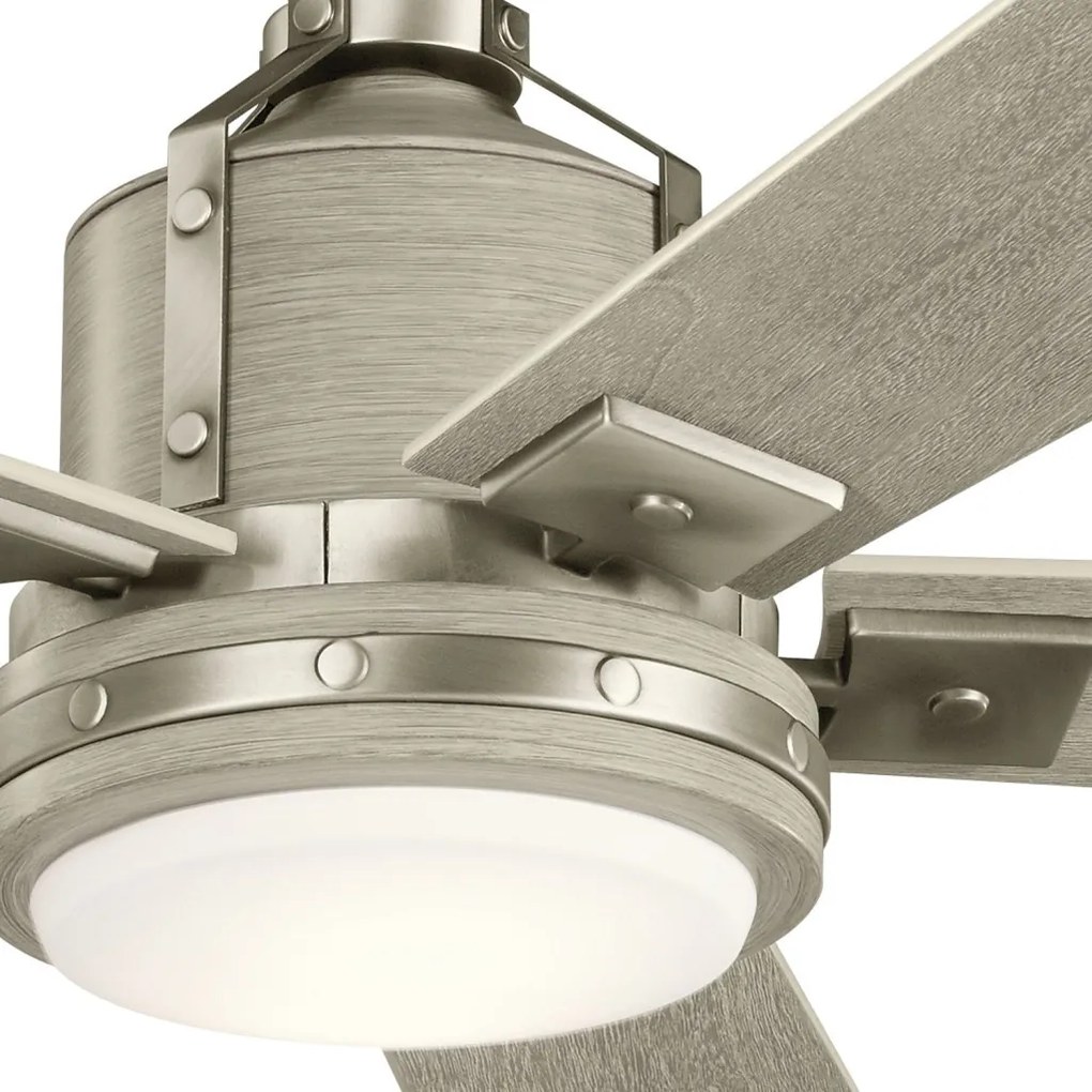 KICHLER KLF-COLERNE-52-BN DOLERNE Ventilátoros lámpa Nikkel, Könnyű Dió LED IP44