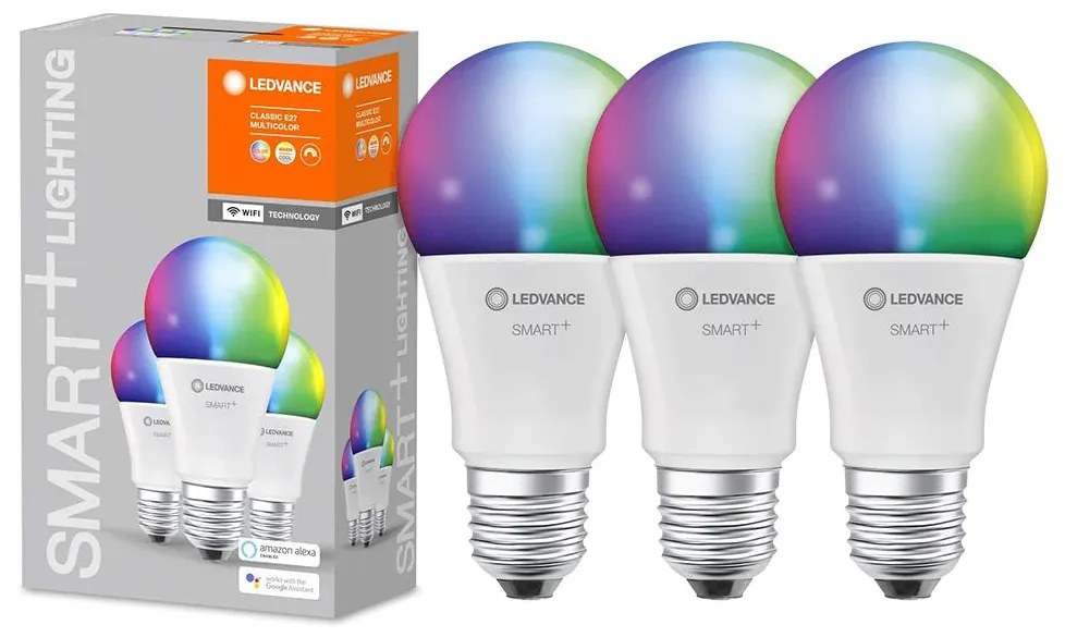 KÉSZLET 3x LED RGBW Dimmelhető izzó SMART+ E27/9W/230V 2700K-6500K - Ledvance