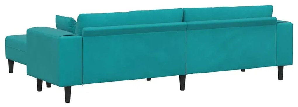 Bársony Kanapé párnával 3 pcs Türkiz 208 cm Bársony
