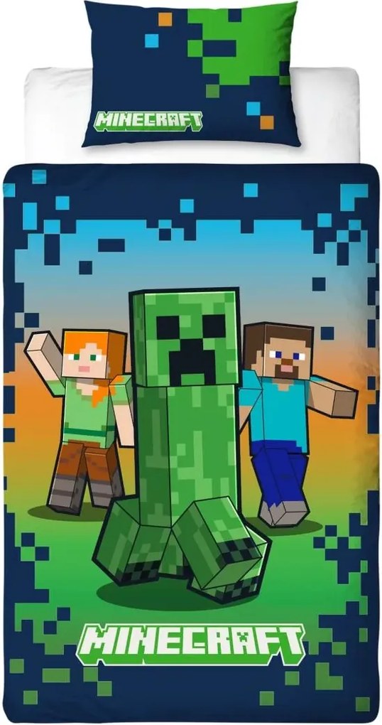 Gyerek ágynemű MINECRAFT HEROES színes Ágyneműhuzat mérete: 70 x 80 cm | 140 x 200 cm