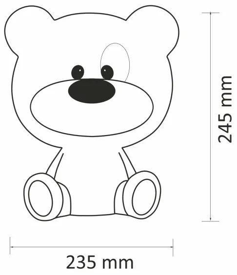 LED Szabályozható gyerek éjszakai lámpa BIBI 2,5W/230V