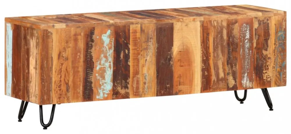 tömör újrahasznosított fa TV-szekrény 110 x 30 x 40 cm