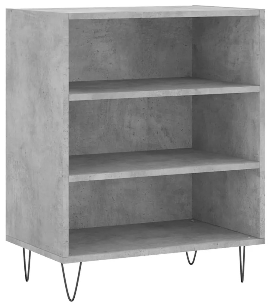betonszürke szerelt fa tálalószekrény 57 x 35 x 70 cm