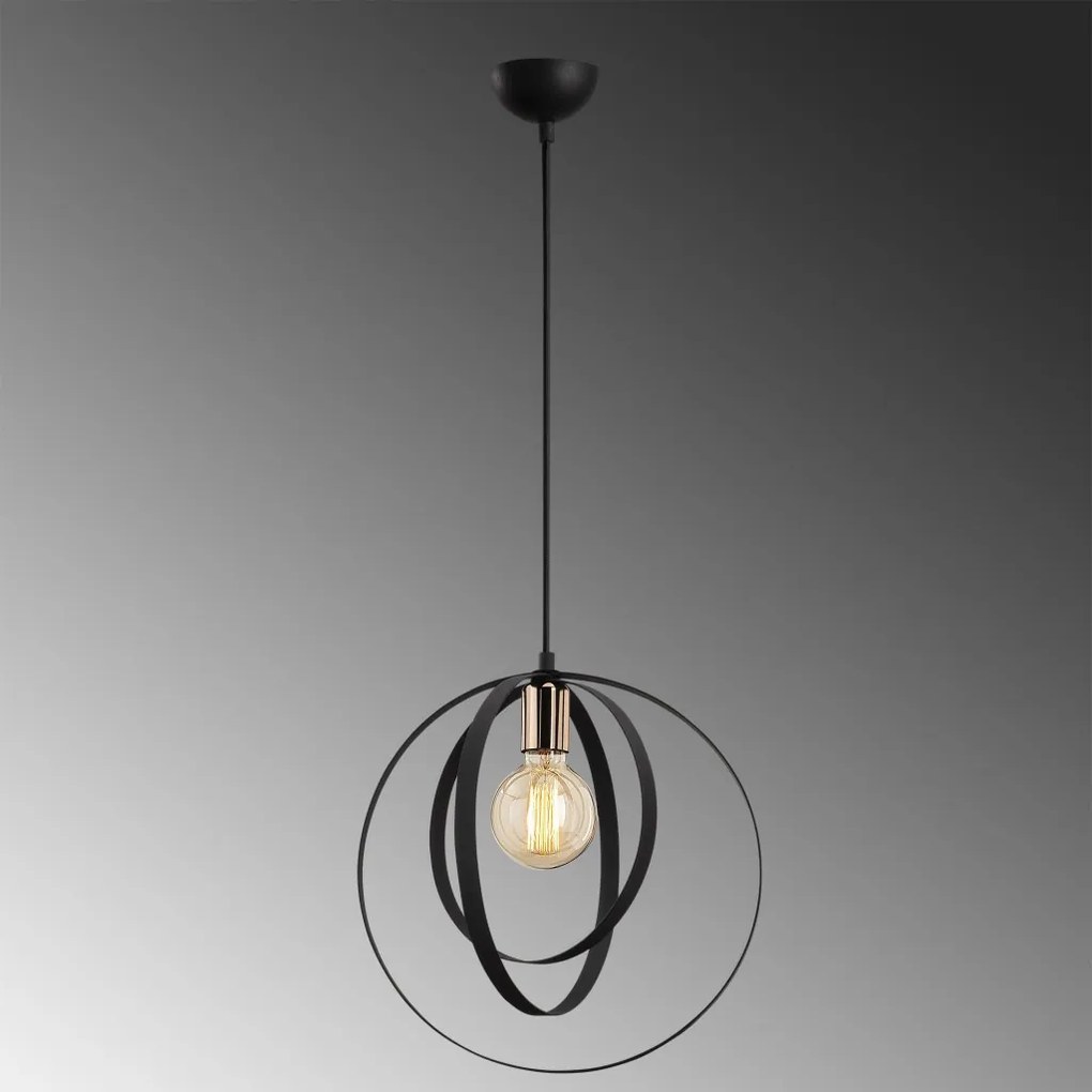 Vaveyla 446-S fekete fém függőlámpa, Ø35 cm