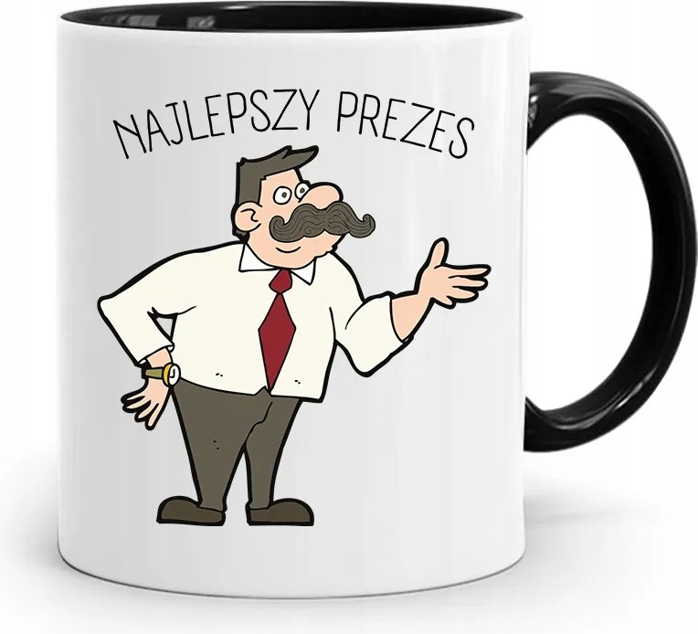 Elnök-vezérigazgatónak Fekete Ajándék Bögre fényképes nyomtatással