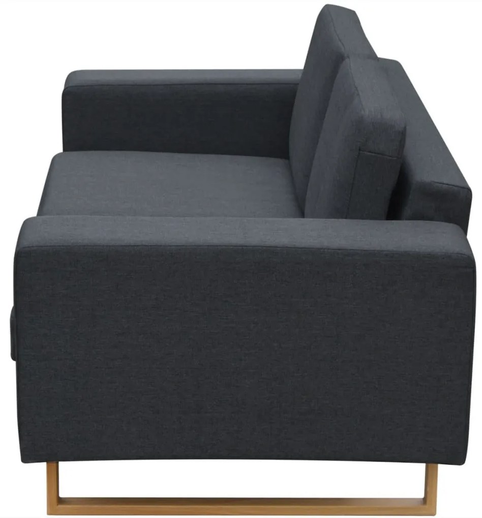 2 személyes sötétszürke szövet kanapé