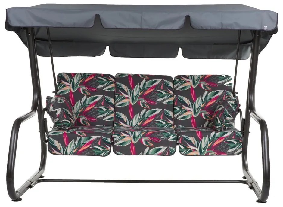 Sötétszürke fém kerti hintaágy Rimini – Dajar