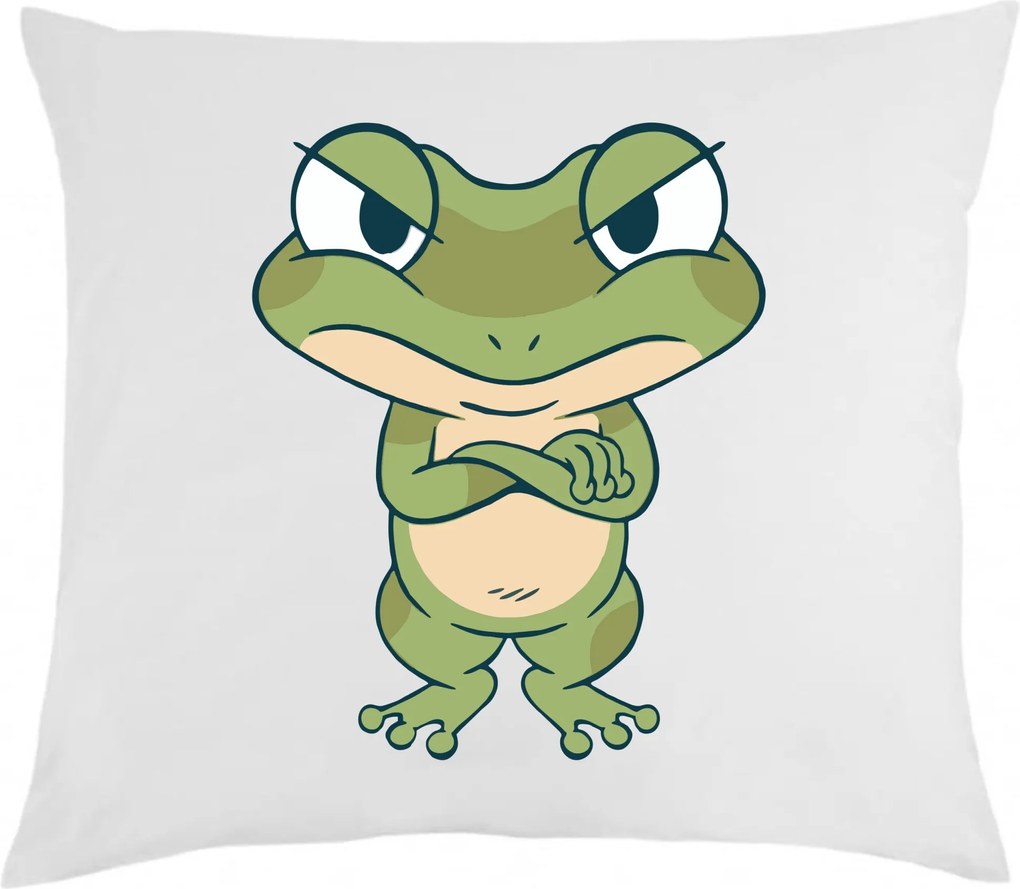 Seled párna béka fehér 40x40 cm