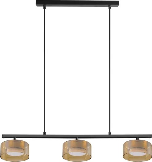 Brilagi - Kábeles csillár AURA LUX 3xGX53/30W/230V fekete/arany