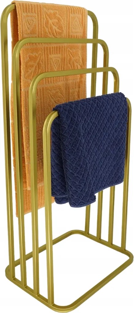 Round Törölközőtartó 4 karos fém, arany