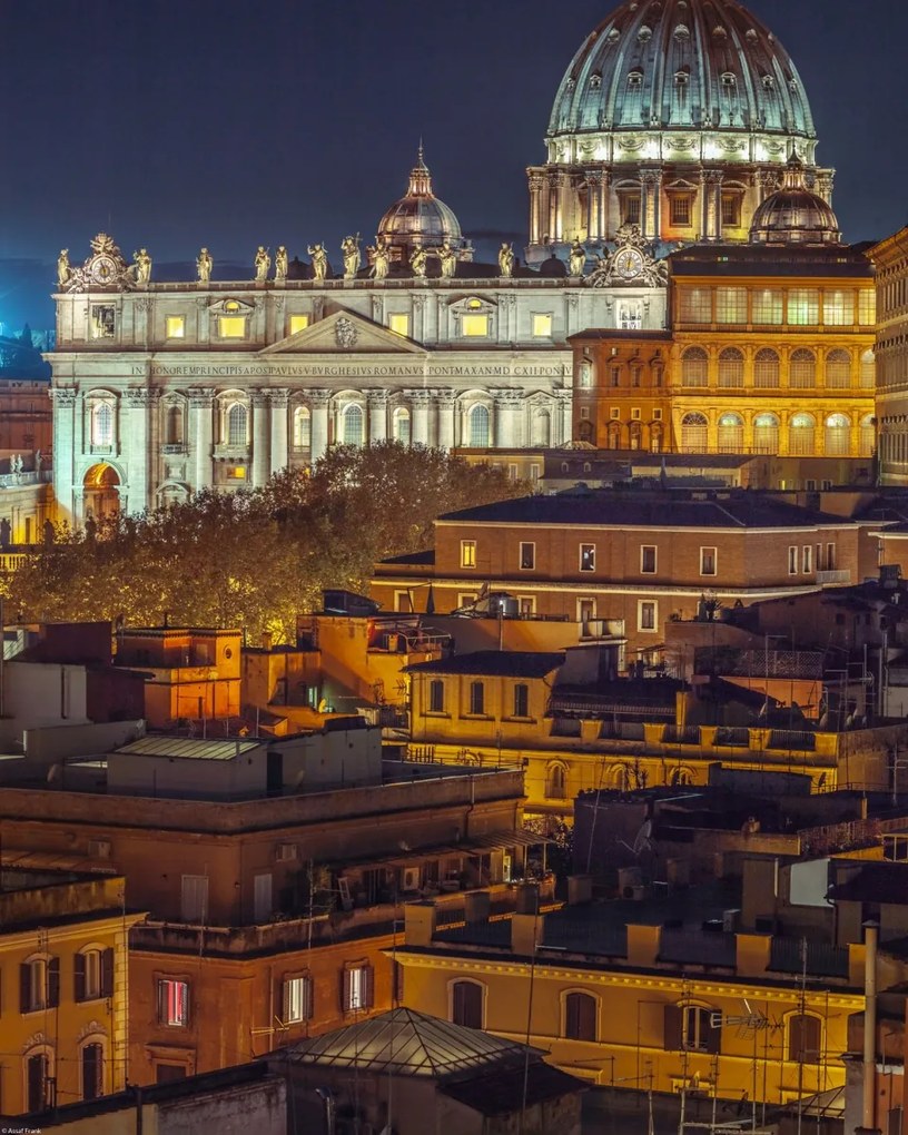 Poszter 40x50cm Vatikán Szent Péter-bazilikával, Assaf Frank