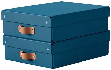 Tárolódoboz, M méret, alacsony, LEITZ Puro, óceánkék (E61480068)