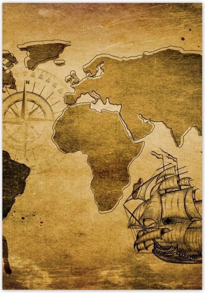 Poszterek 70x100 Régi vintage térkép