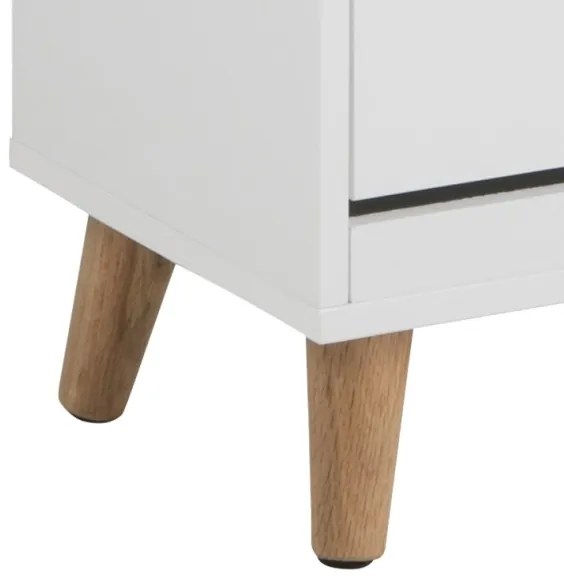 Fehér CARLY cipős szekrény 3 fiókkal