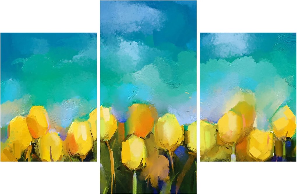 Sárga tulipán képe (90x60 cm)