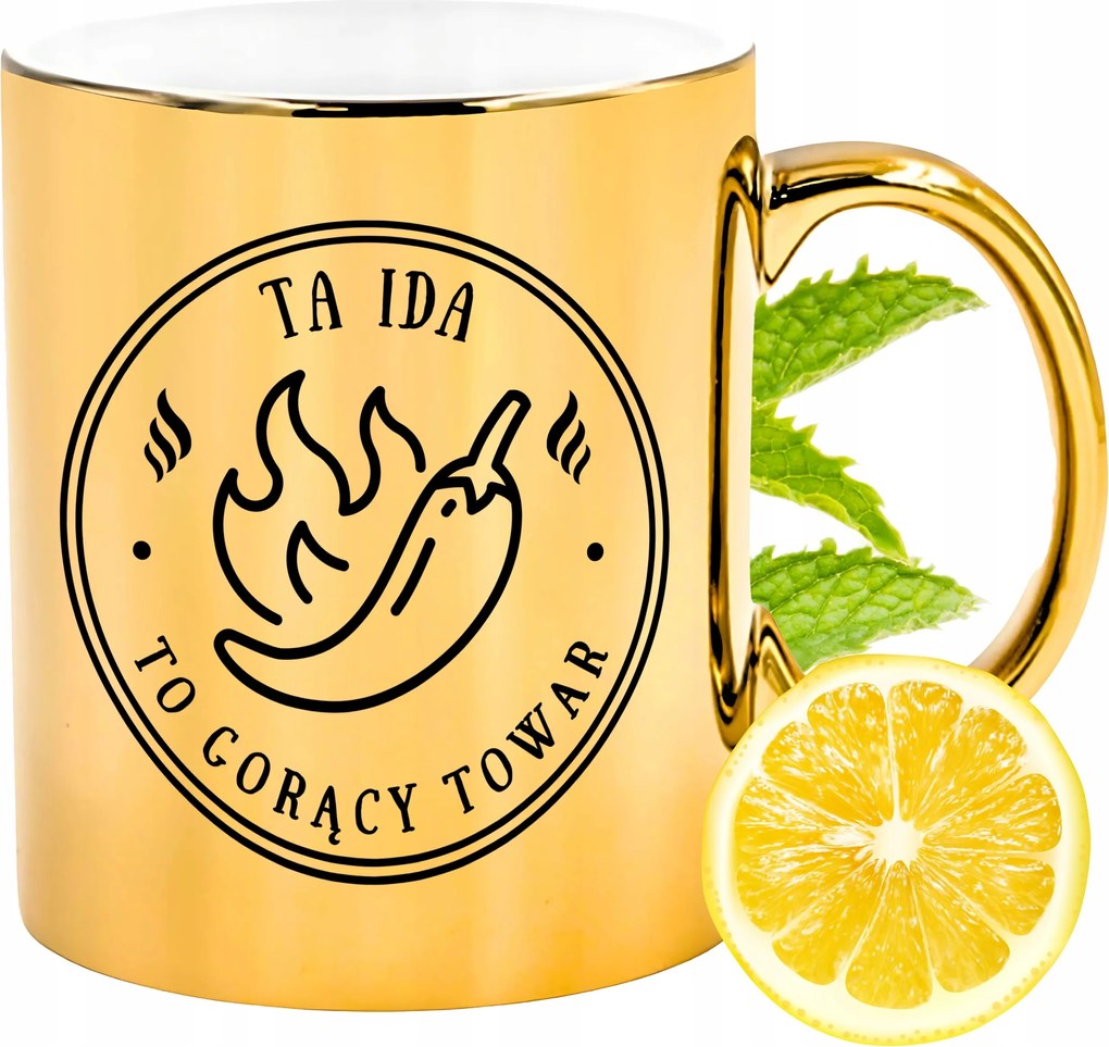 Prémium Arany Csillogó Bögre Ajándék Nyomtatott Fotóval