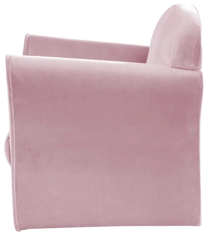 Világos rózsaszín bársony gyerek fotel Lil Sofa – Roba